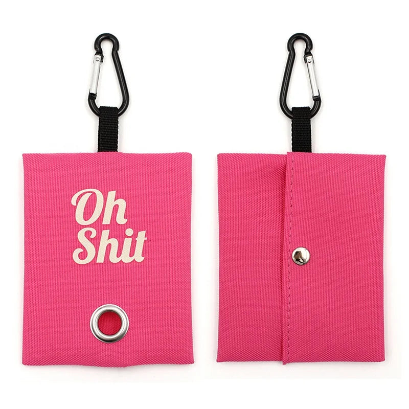 Portable Pet Poop Bag Dispenser Canvas Garbage Bags Outdoor Waste Bag Holder for Dogs Cats Puppy Cat Pick up Organizer