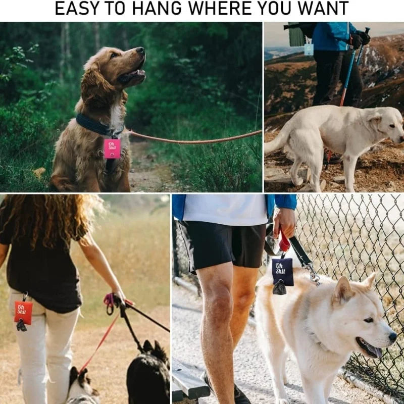 Portable Pet Poop Bag Dispenser Canvas Garbage Bags Outdoor Waste Bag Holder for Dogs Cats Puppy Cat Pick up Organizer