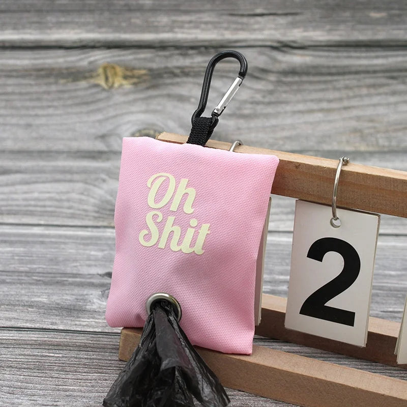 Portable Pet Poop Bag Dispenser Canvas Garbage Bags Outdoor Waste Bag Holder for Dogs Cats Puppy Cat Pick up Organizer