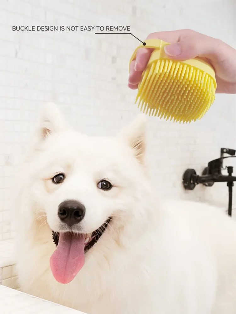 New Bath Massage Brush Bathroom Multifunctional Puppy Big Dog Cat Soft Safety Silicone Pet Accessories for Dogs Cats Tools
