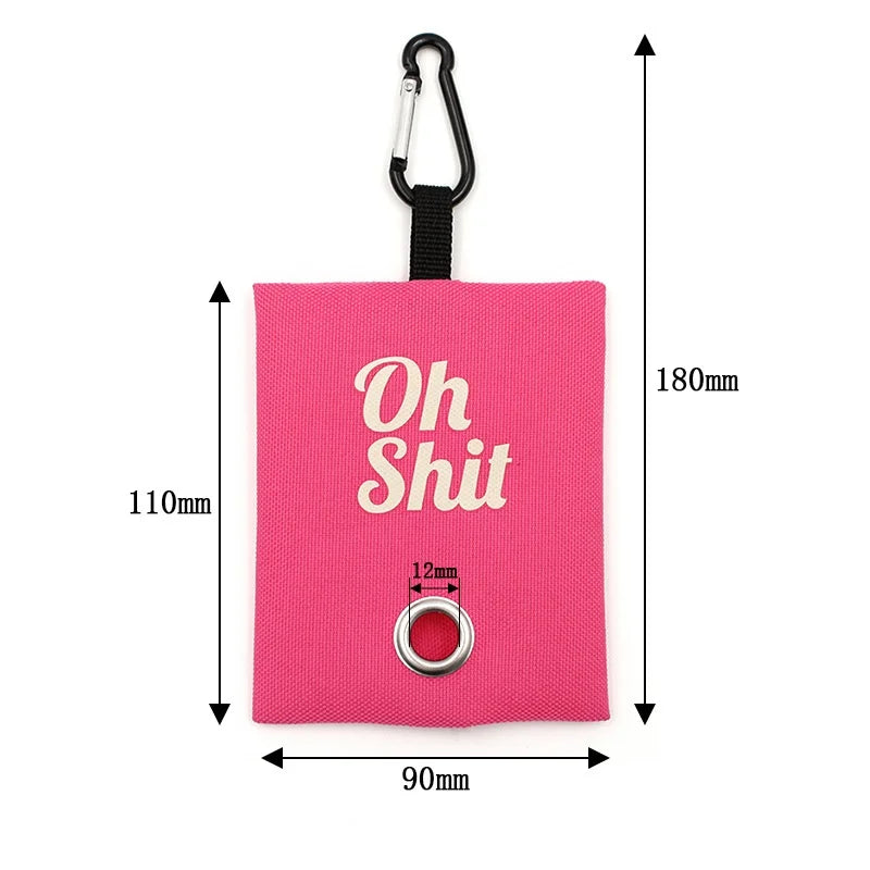 Portable Pet Poop Bag Dispenser Canvas Garbage Bags Outdoor Waste Bag Holder for Dogs Cats Puppy Cat Pick up Organizer
